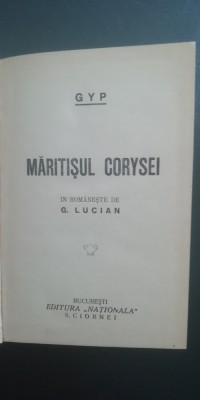 myh 546f - GYP - MARITISUL CORYSEI - ED INTERBELICA foto