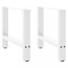 VidaXL Picioare pentru măsuță de cafea, alb, 2 buc., 60 x (42-43) cm, oțel 4013285