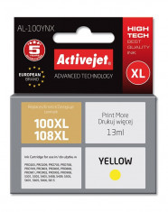 Cartus compatibil 100XL 108XL yellow pentru Lexmark 14N1071E, 13 ml, Premium Activejet, Garantie 5 ani foto