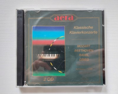 2xCD - Mozart, Beethoven, Ravel, Grieg &amp;ndash; Klassische Klavierkonzerte - Dublu CD box, aera foto