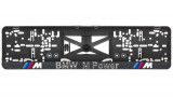 Cumpara ieftin Set suport placute numar inmatriculare auto 3D (fata + spate) Bmw M power