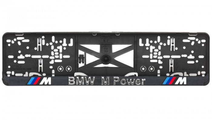 Set suport placute numar inmatriculare auto 3D (fata + spate) Bmw M power