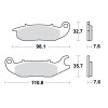 Placute Frana Fata TRW STD Honda CBR 125 R/RW/RT/RS Repsol, MSX 125, Rieju NKD 50/125, RS-2 50/125, AJS CR3 125, Regal Raptor