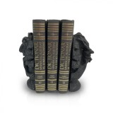 Set 2 suporturi laterale pentru carti - Zeus Negru-Granit | Lax&amp;Home