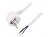 Cablu electric alb 1,5m 3x1,5mm2 PVC 16A 250V