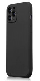 Husa din silicon compatibila cu iPhone 14 Pro Max, silk touch, interior din catifea cu decupaje la camere, Negru, X-Level