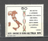 Italia.1970 100 ani uniunea Romei cu Italia SI.787, Nestampilat