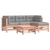 Set mobilier de gradina cu perne, 5 piese, lemn masiv douglas