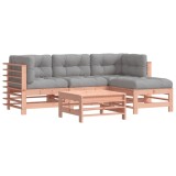 Set mobilier de gradina cu perne, 5 piese, lemn masiv douglas