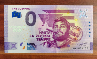 !!! RARR : 0 EURO SOUVENIR - CUBA , CHE GUEVARA &amp;nbsp;-&amp;nbsp;2022.1 - UNC foto