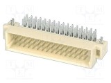 Conector DIN 41612 HARTING 48 pini soclu tată 90&deg; THT aurit 2A