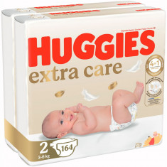 Pachet Scutece Huggies Extra Care 2, Mega, 4-6 kg, 164 buc