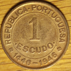 Guinea Bissau -moneda comemorativa raruta- 1 Escudo 1946 -Discovery- impecabila!