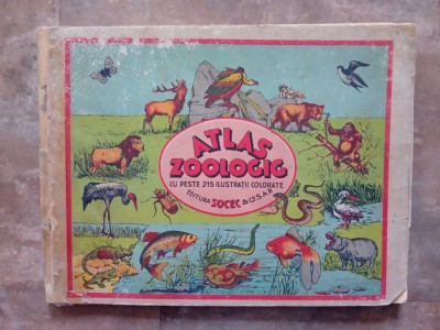 ATLAS ZOOLOGIC CU PESTE 215 ILUSTRATII COLORATE, CONTINE TEXTE EXPLICATIVE SI DENUMIRILE IN LIMBA LATINA foto