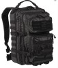 Rucsac Asalt Mil-Tec 36L Negru, Tactical, Impermeabil, Sistem Molle, Paracord, Carabiner Inclus