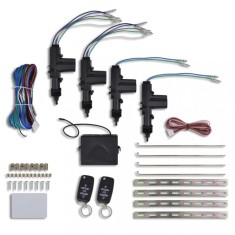 Kit inchidere centralizata auto, 2 chei VW Audi Skoda, 4 motorase, 12V foto