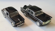 Lot 2 machete incomplete de colectie, seria Masini de Legenda DeAgostini, IXO, Altaya: Simca Presidence &amp; Moskvitch 407, sc 1:43