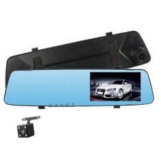 Resigilat Camera Video Auto tip Oglinda Techstar DVR H450 Dubla FullHD, Night Vision, Senzor Gravitational, Unghi 170&amp;deg; foto