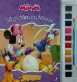 Disney. Minnie. Să pictăm cu Minnie. Carte de colorat cu pensulă și acuarele - Paperback brosat - Disney - Litera mică