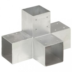 vidaXL Conector de grindă, formă X, 91 x 91 mm, metal galvanizat
