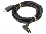 Cablu HDMI HDCP 2.2 3m Negru 90&deg;, Goobay