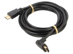 Cablu HDMI HDCP 2.2 3m Negru 90&deg;