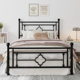Pat Home Metalic 160x200 cm Nuanta Negru Somiera Inclusa MB26
