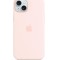 Husa din silicon pentru Apple iPhone 15 Plus cu MagSafe, roz deschis, , , , , - RESIGILAT