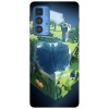 Husa compatibila cu Motorola G20 model Sky Block Minecraft, Silicon, TPU, Viceversa, Transparent, Carcasa