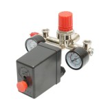 Presostat compresor aer 220-240V, regulator cu 2 manometre, 12 bar, 16 A