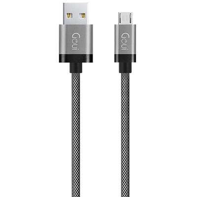 Cablu Date si Incarcare USB la MicroUSB Goui Metallic, 1.5 m, Gri G-MICROMETAL-S foto