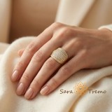 Cumpara ieftin Inel Puterea Elegantei , Inel tip ghiul placat cu aur 14K cu zirconia