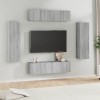 VidaXL Set dulapuri TV, 6 piese, gri sonoma, lemn prelucrat 3120246