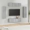 vidaXL Set dulapuri TV, 6 piese, gri sonoma, lemn prelucrat 3120246