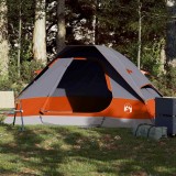 Cumpara ieftin Cort de camping pentru 2 persoane, gri/portocaliu, impermeabil