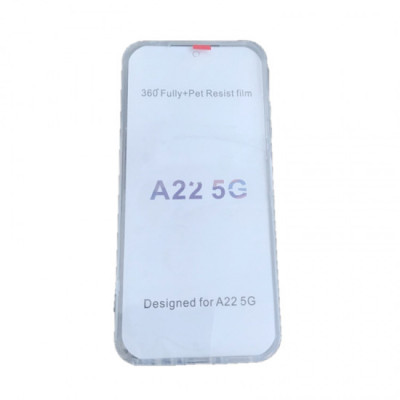 Husa 360 compatibila cu Samsung Galaxy A22 5G, V2 Transparent fata+spate foto