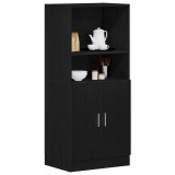 Gossi dulap de bucatarie, negru, 57x41,5x131,5 cm, lemn prelucrat
