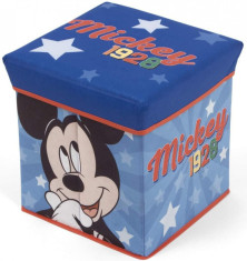 Taburet pentru depozitare jucarii Mickey Mouse foto