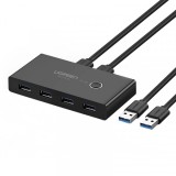 Switch USB UGREEN US216 (30768) Two Sharing Box New Version, 4 x USB-A 3.0, Negru