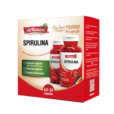 Spirulina 90 capsule Adserv foto
