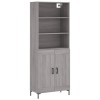 Dulap inalt, gri sonoma, 69,5x34x180 cm, lemn compozit