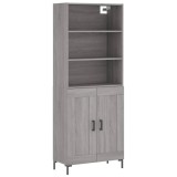 Cumpara ieftin Dulap inalt, gri sonoma, 69,5x34x180 cm, lemn compozit