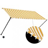 Cumpara ieftin Copertina retractabila cu LED, galben si alb, 250 x 150 cm