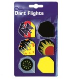 Set aripioare pentru sageti darts, plastic, 6 desene G, 18 bucati