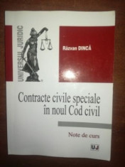 Contracte civile speciale in noul Cod civil- Razvan Dinca foto