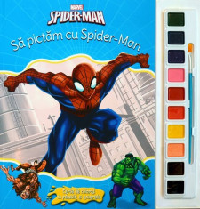 Disney. Spider-man. Sa pictam cu Spider-Man. Carte de colorat cu pensula ?i acuarele foto