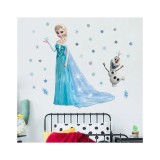 Cumpara ieftin Sticker/Autocolant Craciun Elsa si Olaf 30x60cm - 726816