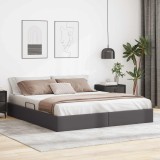Cumpara ieftin Cadru de pat otoman Gri 180 x 200 cm Piele artificiala