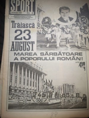 Revista Sport - Nr. 8 - August 1989 foto