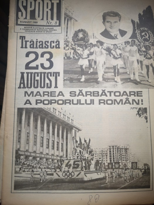 Revista Sport - Nr. 8 - August 1989